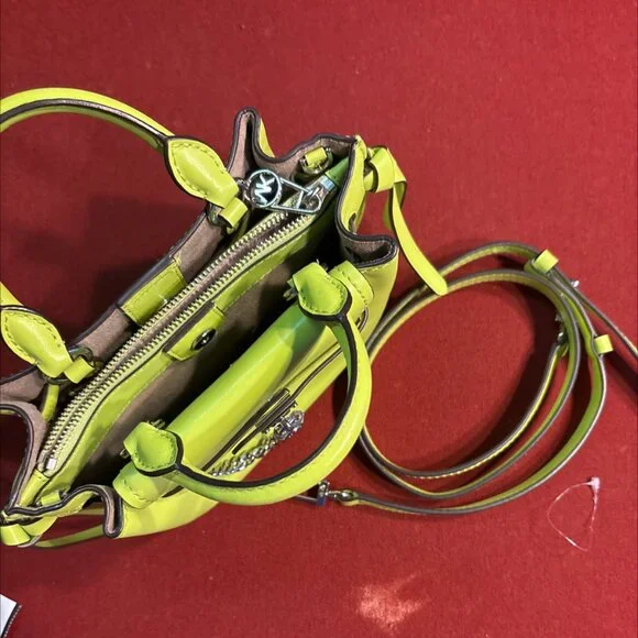NWOT Michael Kors Mercer Neon Green Satchel - Picture 4 of 8